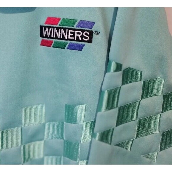 Mens Medium 2pc Winners NYC Track Suit Teal Green - Picture 3 of 9